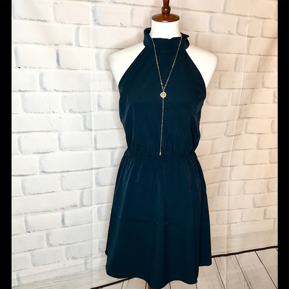 H A U T E H I P P I E: Crepe de Chine Halter Dress - Picture 2 of 8